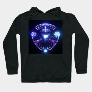 Colorful Metallic 3D Cube Design Hoodie